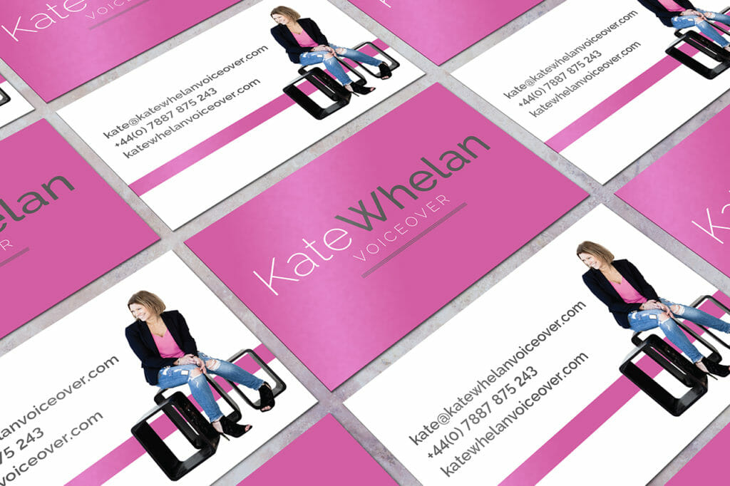Kate Whelan Voiceover branding business cards