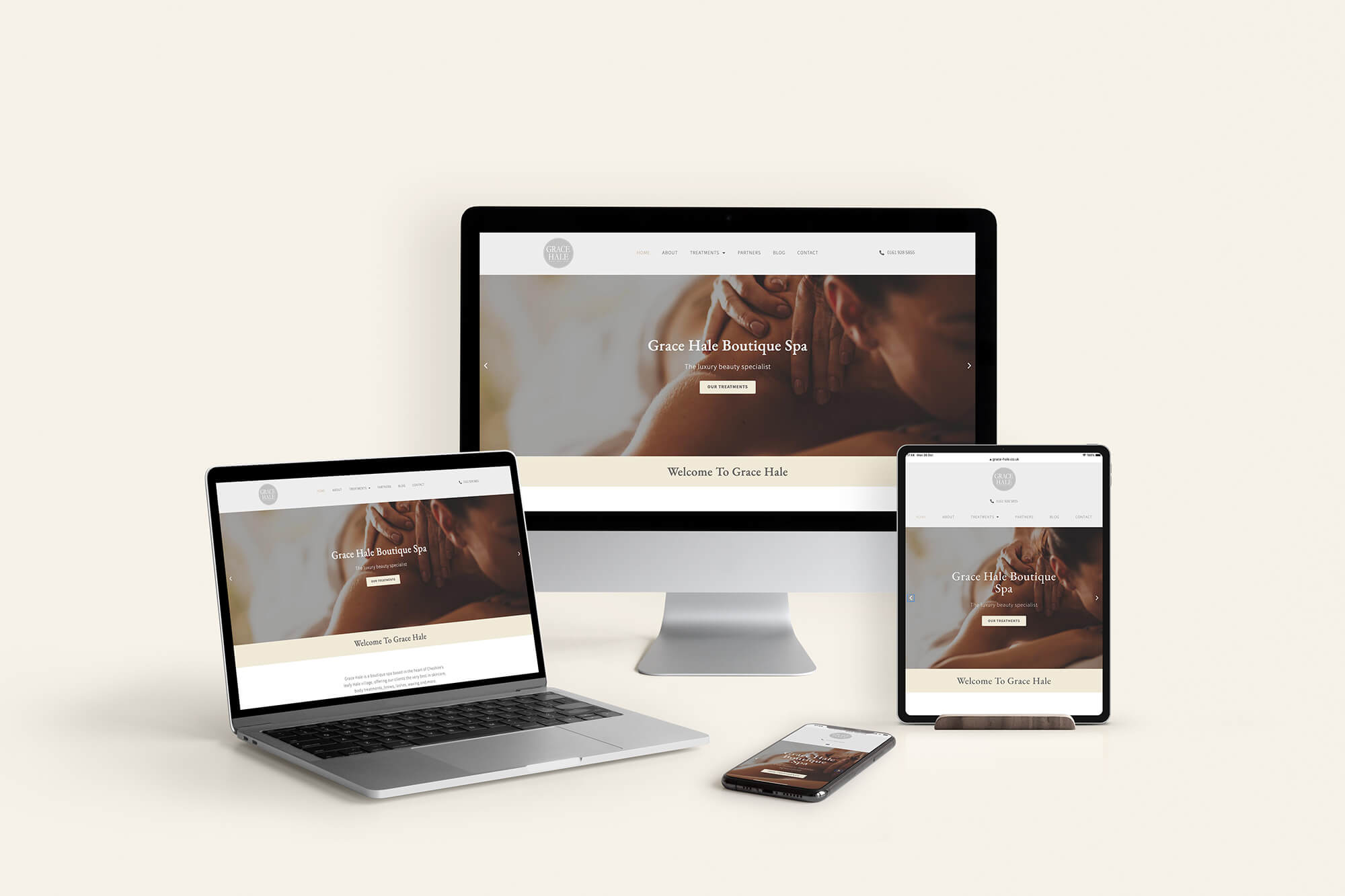 Grace Hale beauty salon website design